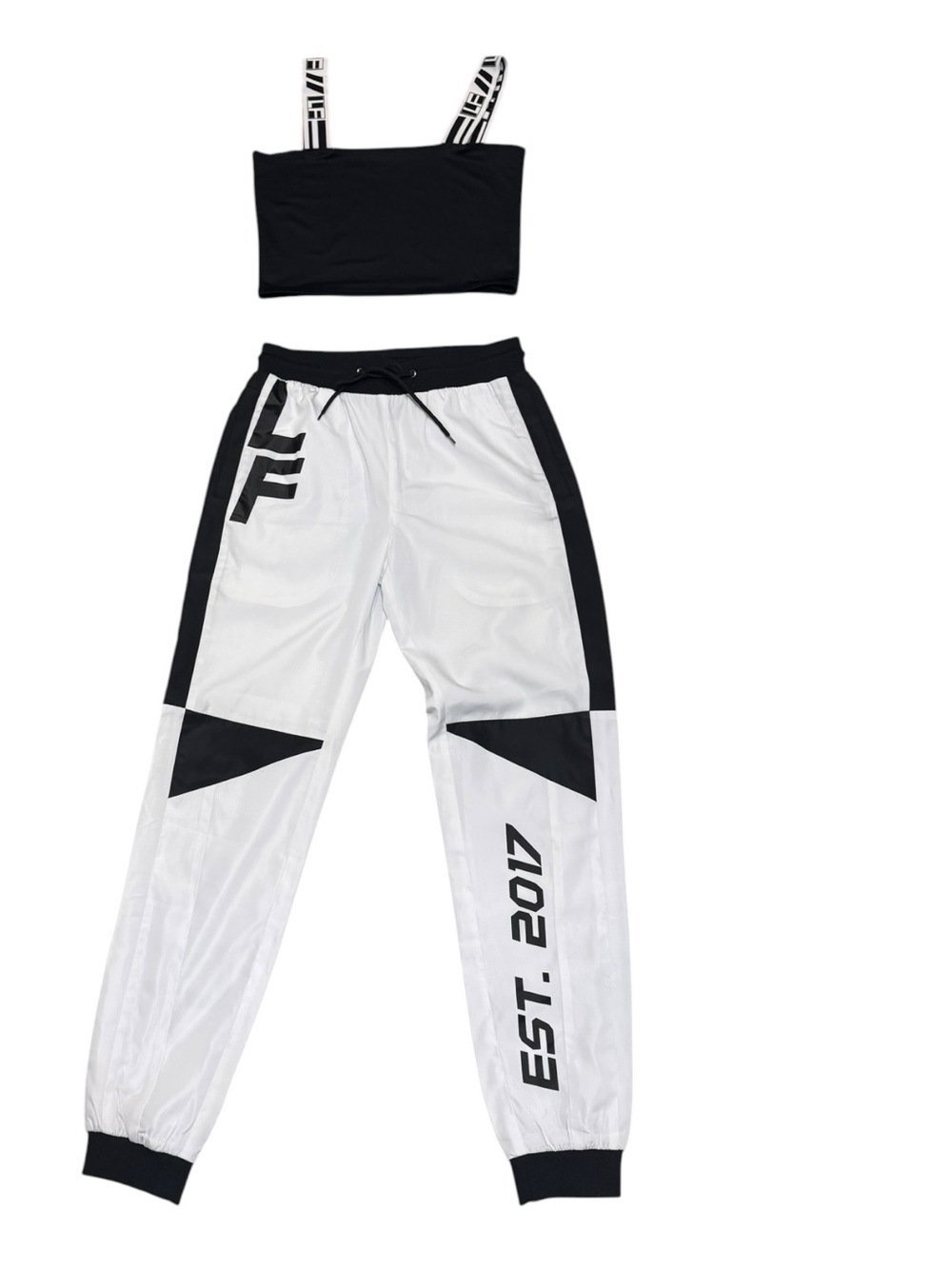 LF Black & White Graphic Jogger Pants & Top